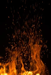 Crédence de cuisine en verre imprimé Flamme fire flames