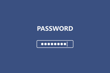 Password banner for computer, labtop, screen background