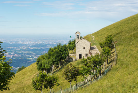 The Sanctuary of the holy family of Nazareth, It is placed on Linzone mountain, province and in the diocese of Bergamo. It was founded by Bishop Daniel Rota