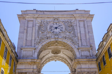 Fototapeta na wymiar Augusta street arch in Lisbon called Arco da Rua Augusta