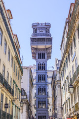 Fototapeta na wymiar Santa Justa Elevator - a famous landmark in Lisbon