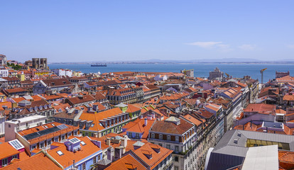 Fototapeta na wymiar Amazing aerial view over the city of Lisbon