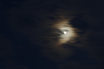 Moon and clouds 