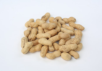 peanut in the shell isolated on white background.