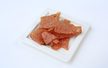 Crispy dried shredded pork, thai food.