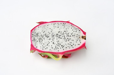 dragon fruit on white background.