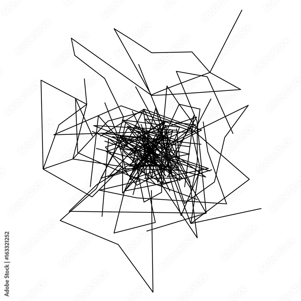 Poster background of abstract black broken lines of vector illistration