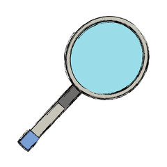 Magnifying glass isolated