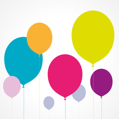 carte ballons colorés