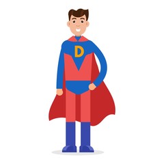 Father superheroes. Super Dad character. Vector illustration.