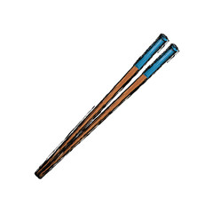 Food chopsticks isolated