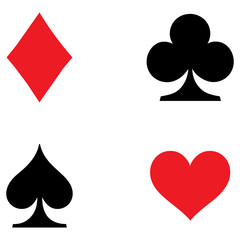 Playing card symbols set