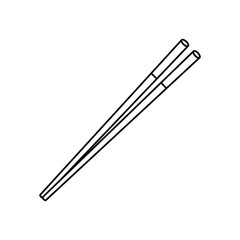 Food chopsticks isolated