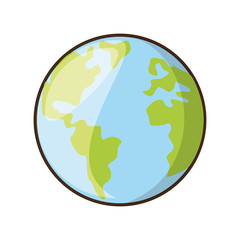 Planet earth isolated