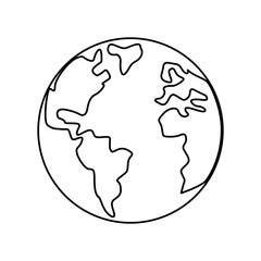 Planet earth isolated