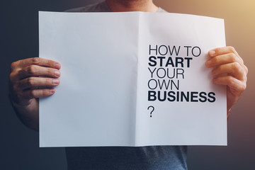 How to start your own business - obrazy, fototapety, plakaty