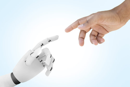 Robot reaching for human's hand - Artificial Intelligence