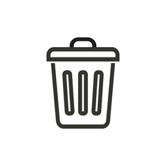 Bin vector icon.