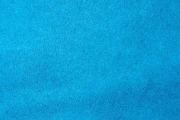 Blue towel close up seen from above