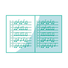 Musical partiture sheets