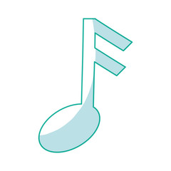 Music note isolated