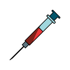 Medical syringe isolated