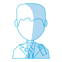 Doctor profile cartoon