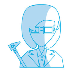 Doctor profile cartoon