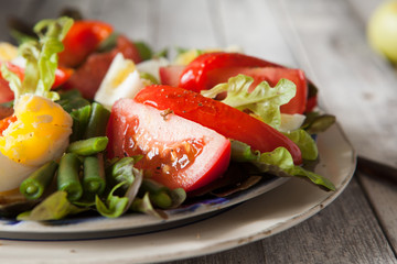 Fresh healthy salad with tomatoes