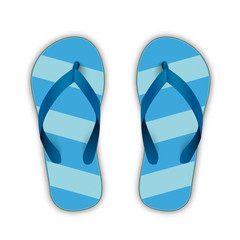 Blau gestreifte Flip-Flops