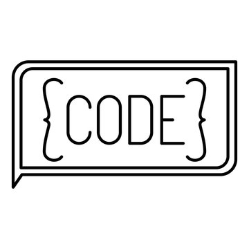 monochrome silhouette of rectangle text code vector illustration