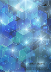 Graphic illustration with geometric pattern. Eps10 Vector illustration.