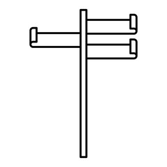 monochrome silhouette bar with three banners vector illustration