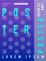 Minimal bright poster and cover design in colorful modern style with abstract elements. Template layout vector for flyer, banner, placard, place your text.