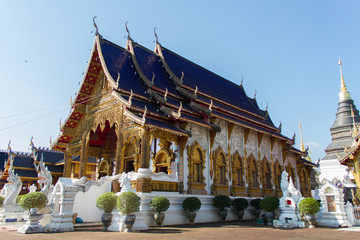 Chiang Mai in the northern Thailand:23 December 2016: church  in  Ban Den  temple,Thailand architecture,Mae Taeng District ,Chiang Mai ,Thailand