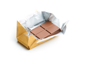 Wrapped chocolate bar.