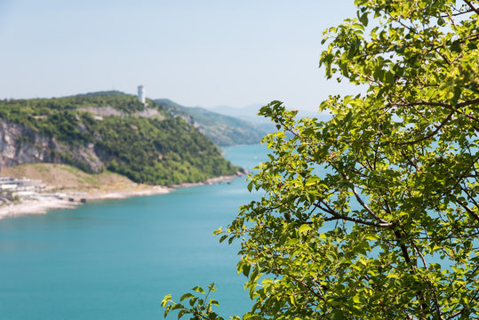 The castle of Duino and the beauty of the cliffs on the rocky coast