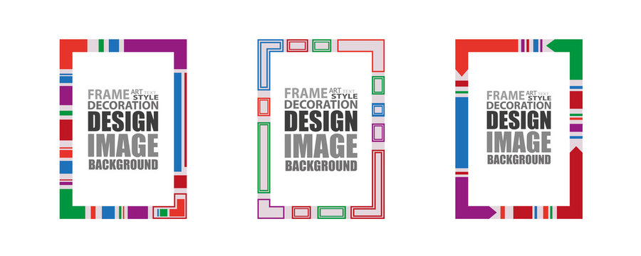 Dynamic geometric frame for text. Modern colorful design elements for a flyer, business cards, brochures, presentations, notepad etc. Vector