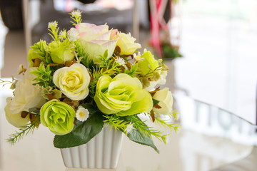 Flower bouquet place.on the table