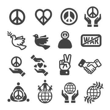 peace icon set