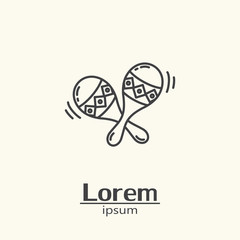 Logo template - maracas