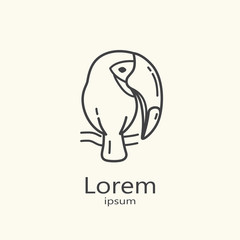 Logo template - toucan