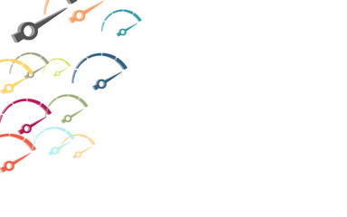 Hintergrund aus bunten Tachometern