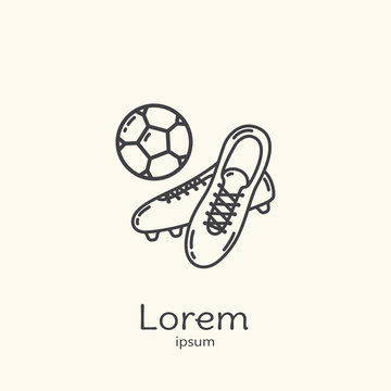 Logo template - sneakers and ball