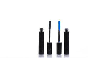 
Blue And Black Mascara Isolated On White Background