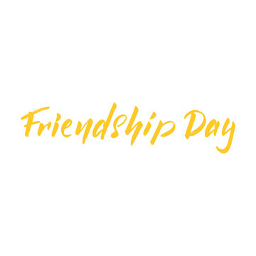 Friendship Day . Hand drawn lettering for Friendship Day