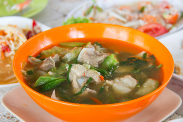 Thai Curry soup with pork