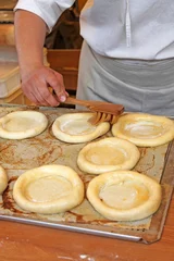 Foto op Canvas Czech traditional baked. Traditional moravian kolache. Process of makin. © flycatdesign