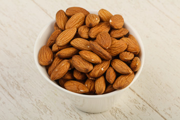 Almond in the bowl