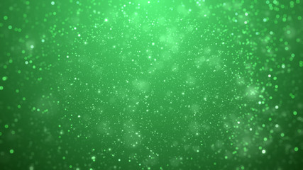 green bokeh blur background dust motion graphic, Particle motion background, fantasy green background